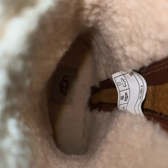 UGG Tan and Cream Shearling Boots - Picture 3 of 4